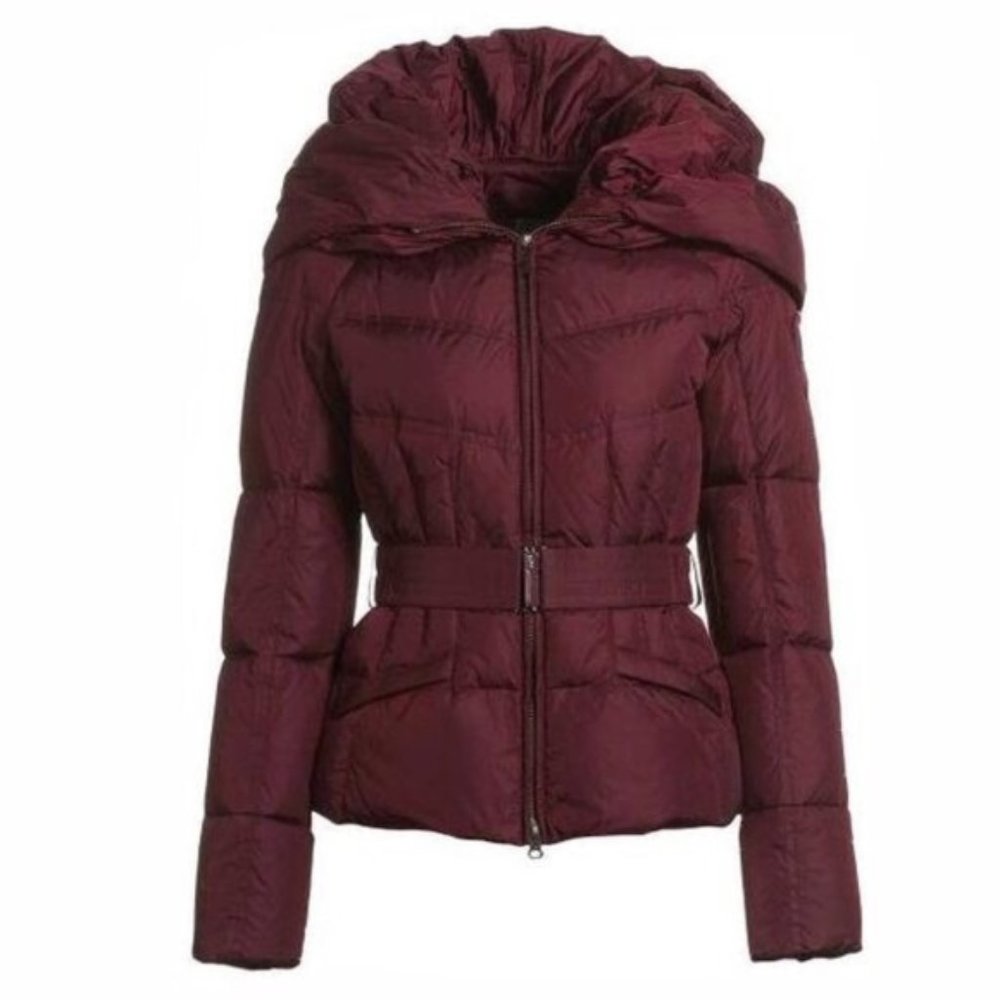 ADD Down red maroon icon 10 belted puffer coat